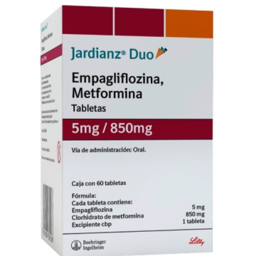 Jardianz Duo 5/ 850mg 60 Tabletas.