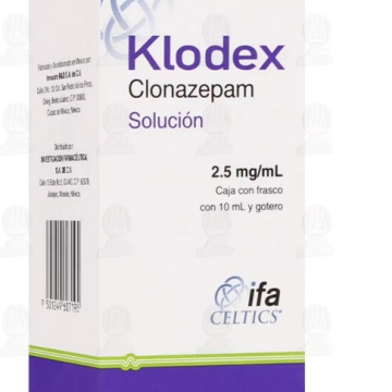 Klodex solución 10ml/ 2.5mg/ 1ml.